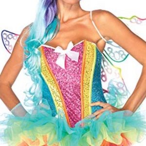 Leg Avenue Rainbow Sequins Corset